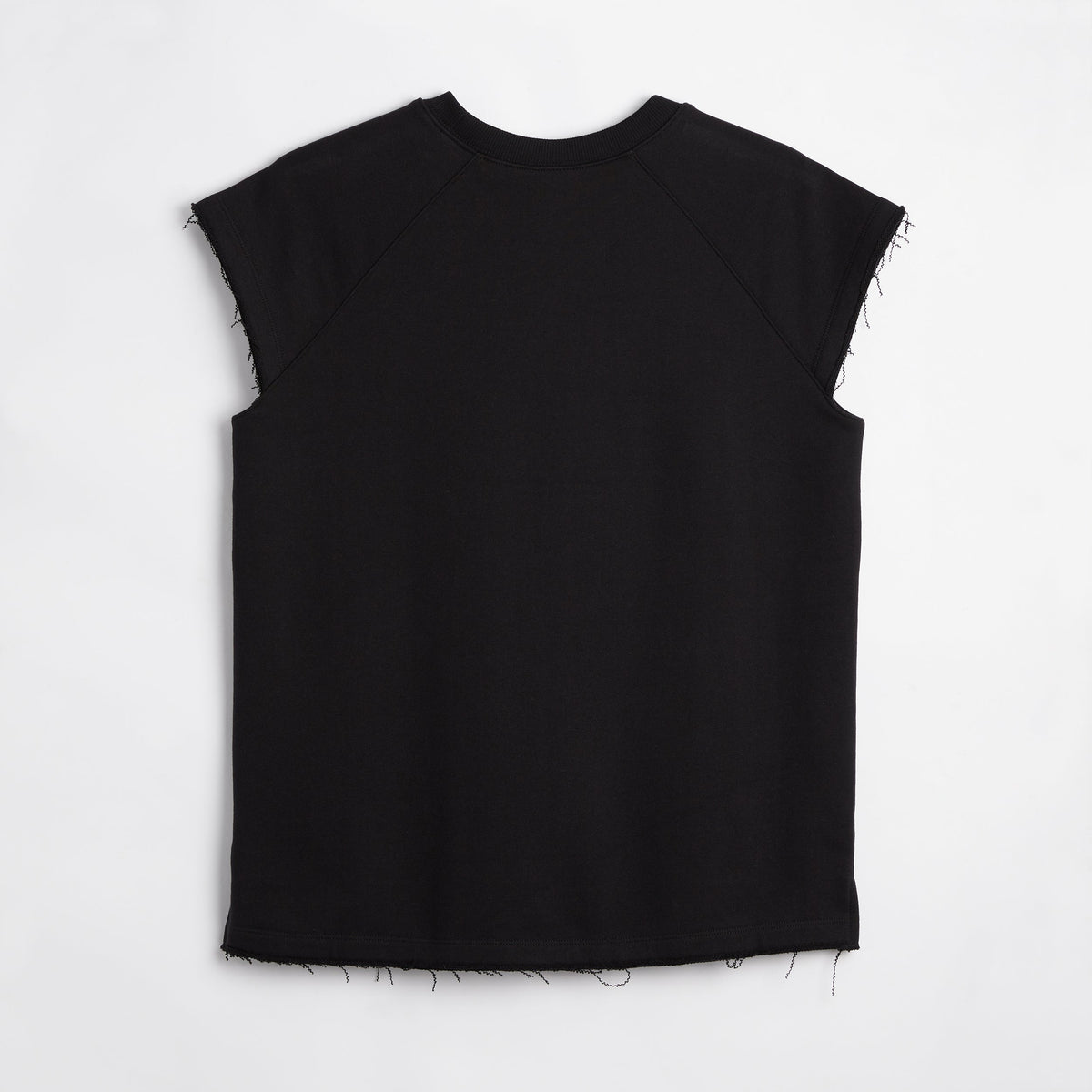 TomboyX French Terry Cut Off Crew - Black