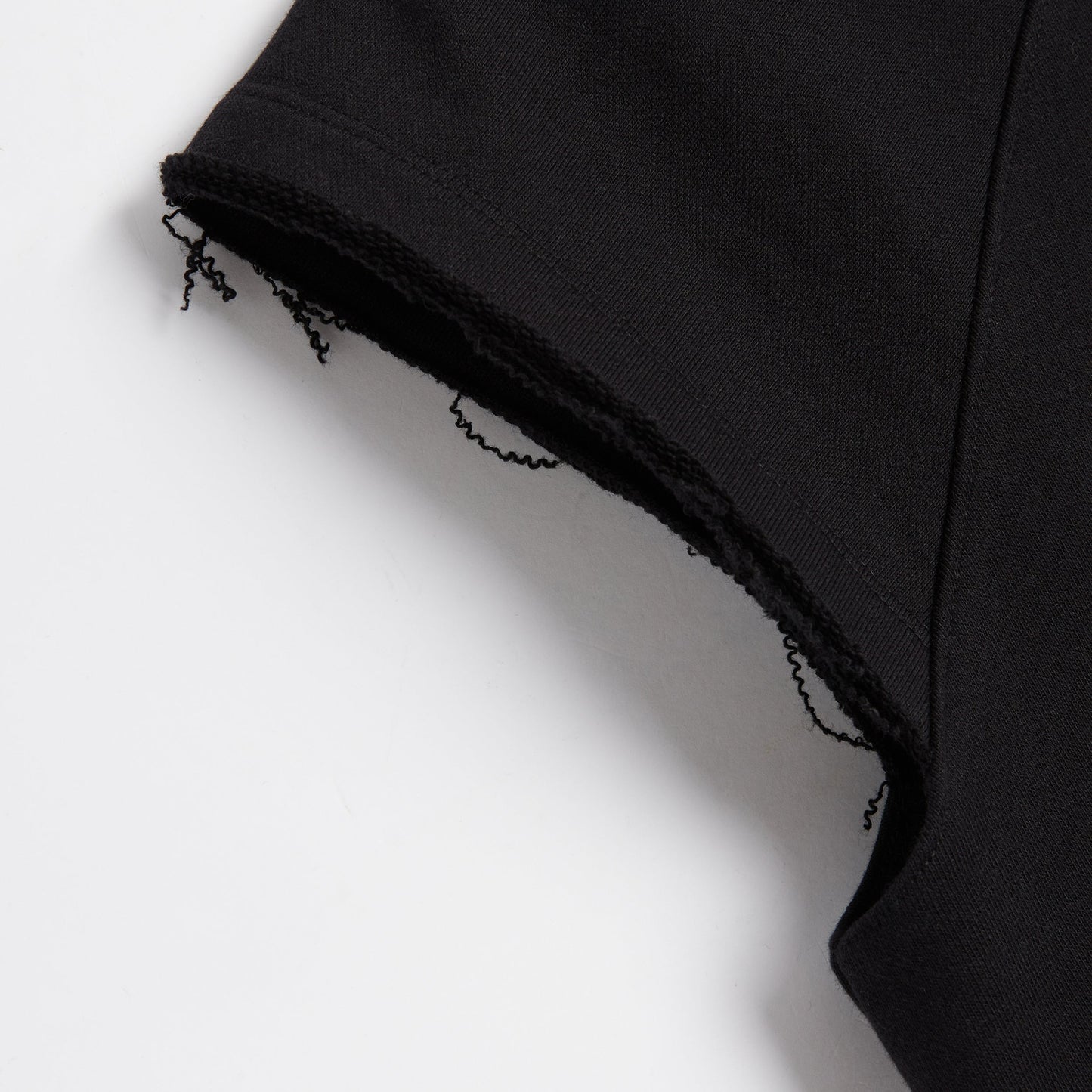 TomboyX French Terry Cut Off Crew - Black