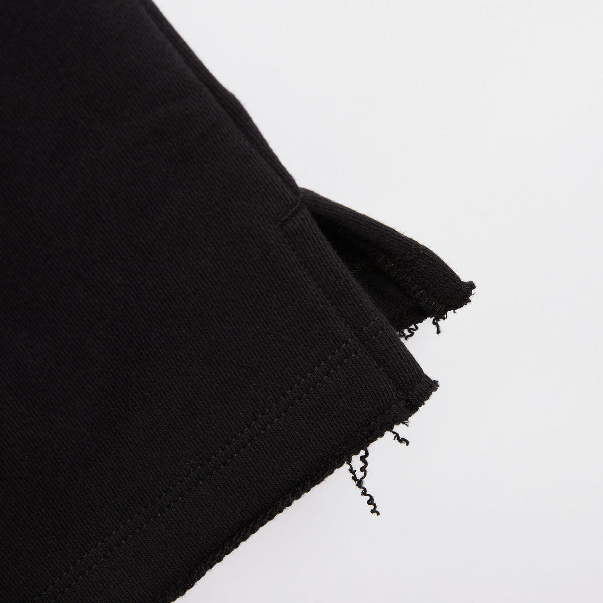 TomboyX French Terry Cut Off Crew - Black