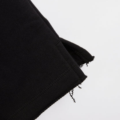 TomboyX French Terry Cut Off Crew - Black