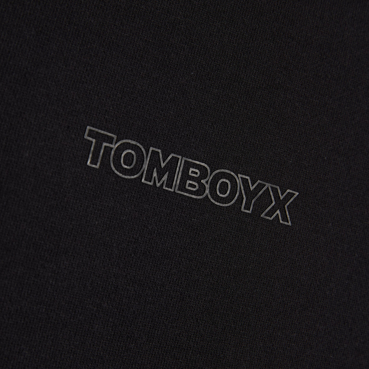 TomboyX French Terry Cut Off Crew - Black