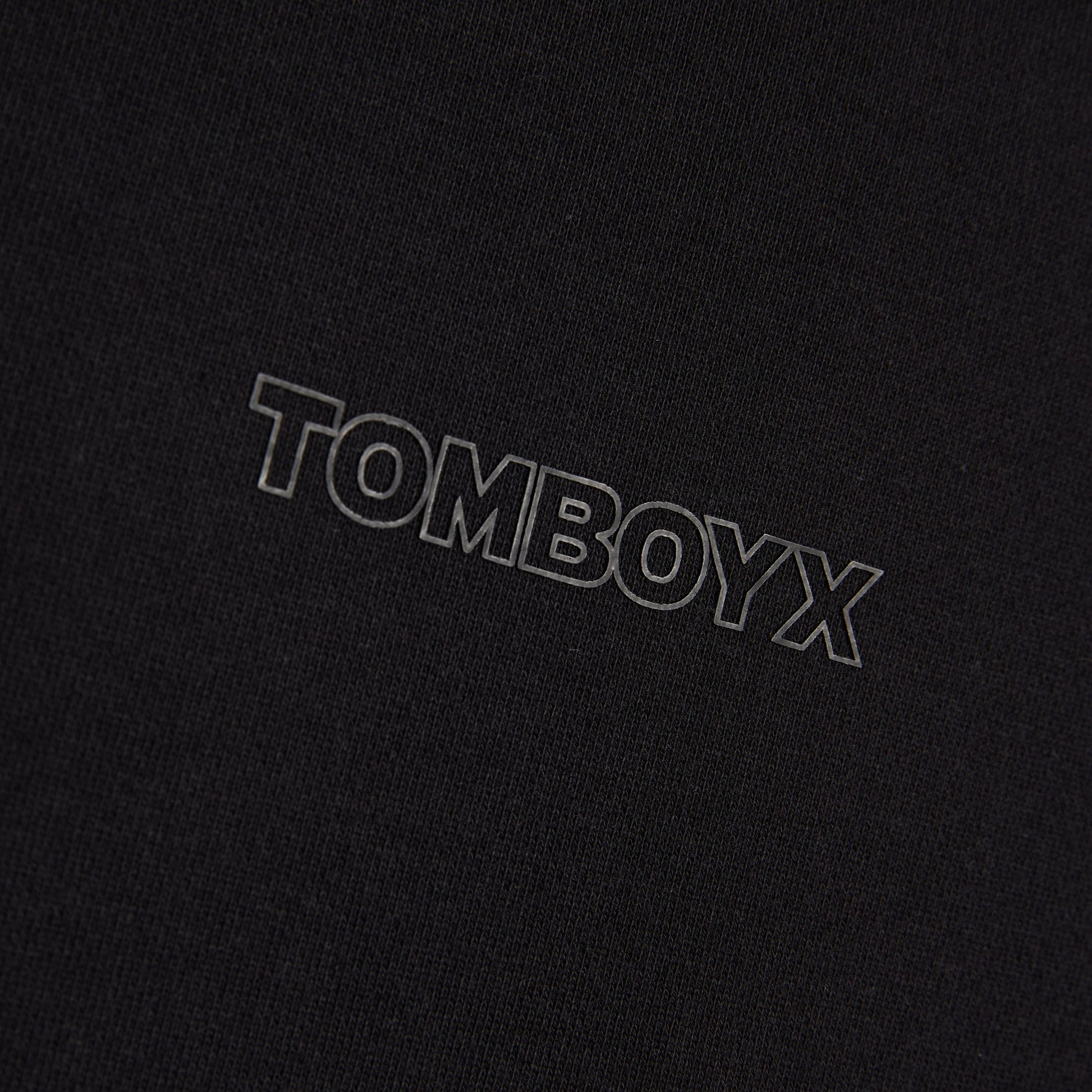 TomboyX French Terry Cut Off Crew - Black