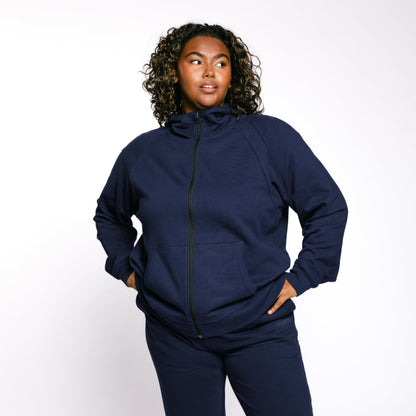 TomboyX French Terry Full Zip Hoodie - Future Dusk