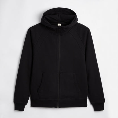 TomboyX French Terry Full Zip Hoodie - Black