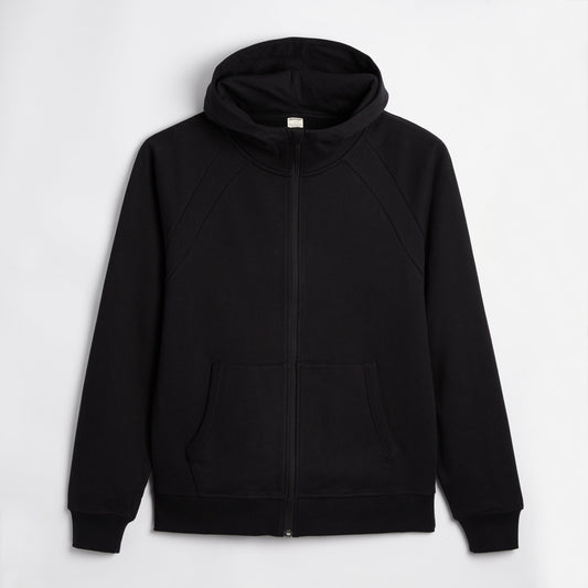TomboyX French Terry Full Zip Hoodie - Black