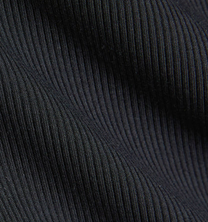 TomboyX Bamboo Rib Long Sleeve Henley - Black