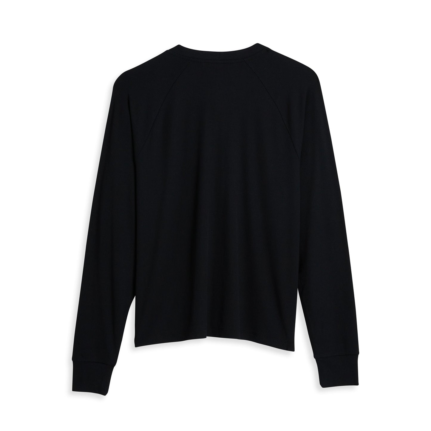 TomboyX Bamboo Rib Long Sleeve Henley - Black