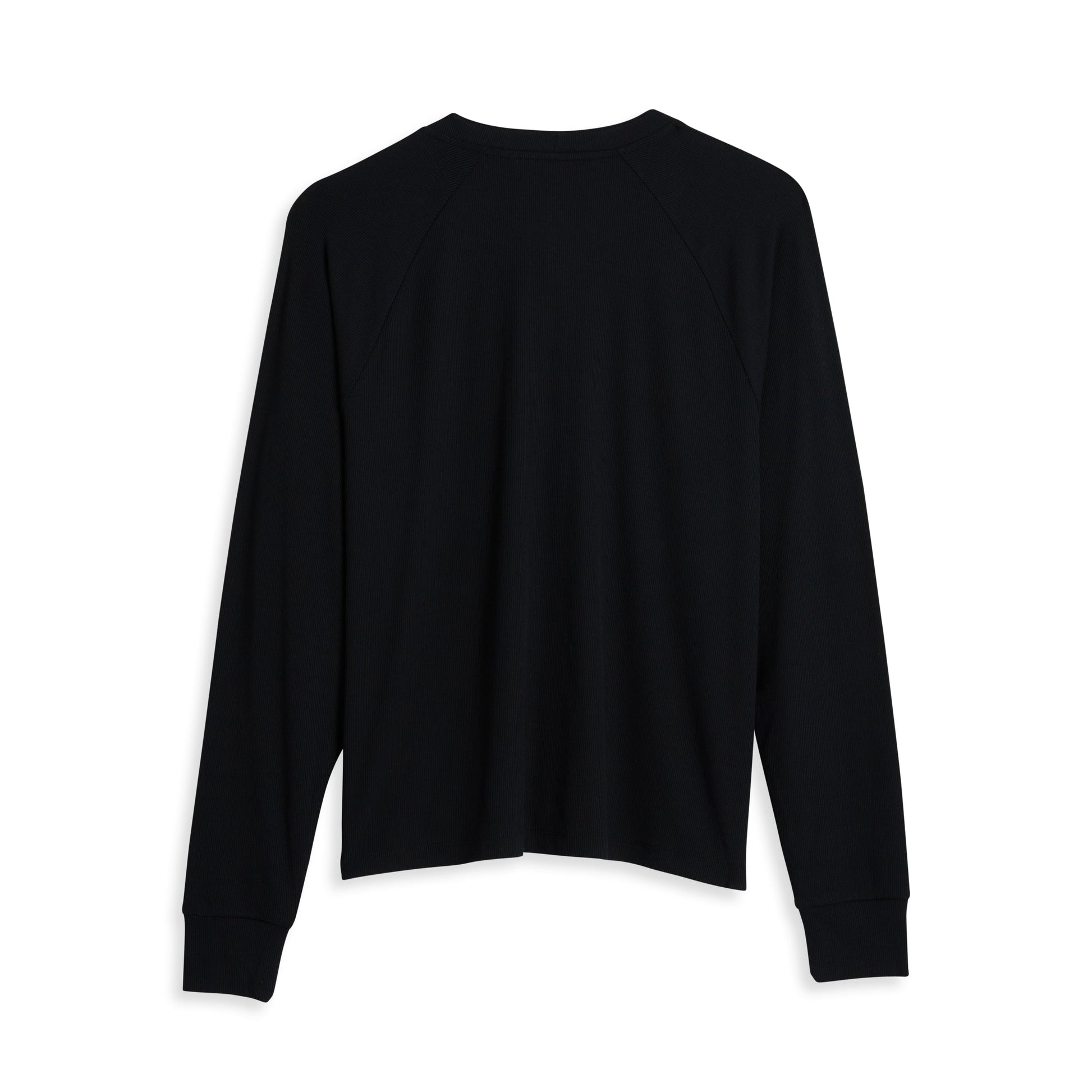 TomboyX Bamboo Rib Long Sleeve Henley - Black