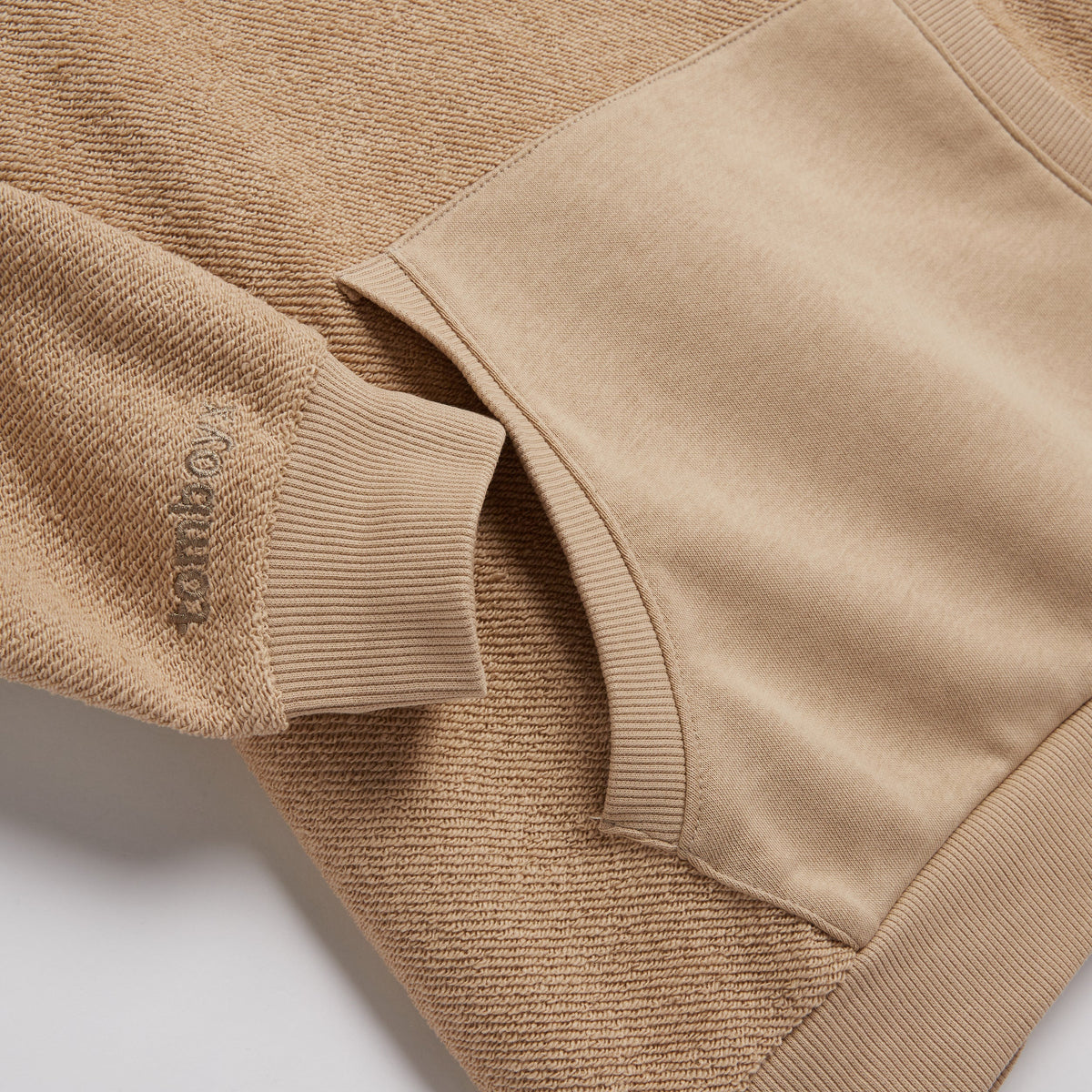 TomboyX Inside Out French Terry Hoodie - Taupe