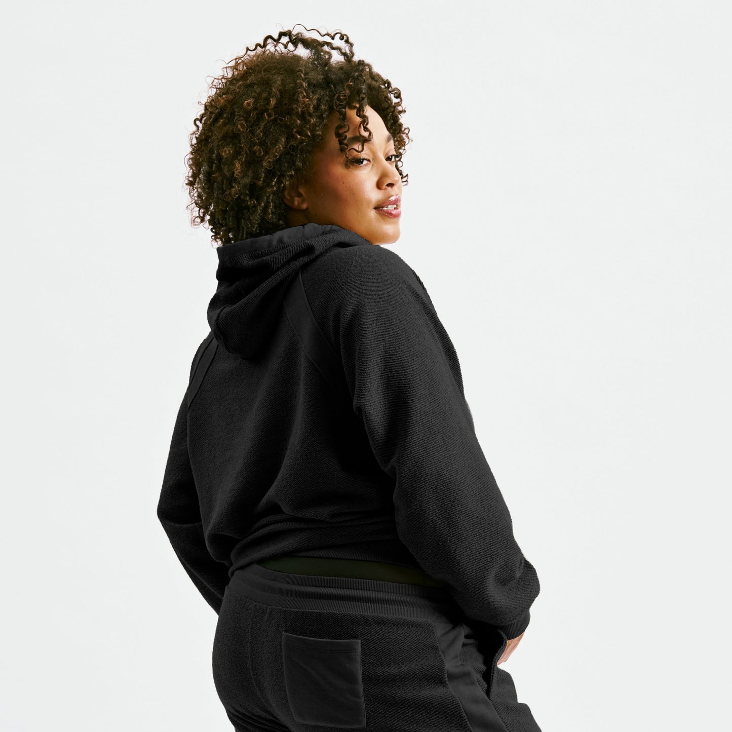 TomboyX Inside Out French Terry Hoodie - Black