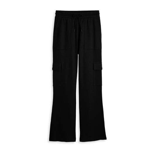 TomboyX Modal Cloud Waffle Cargo Pant - Black Beauty