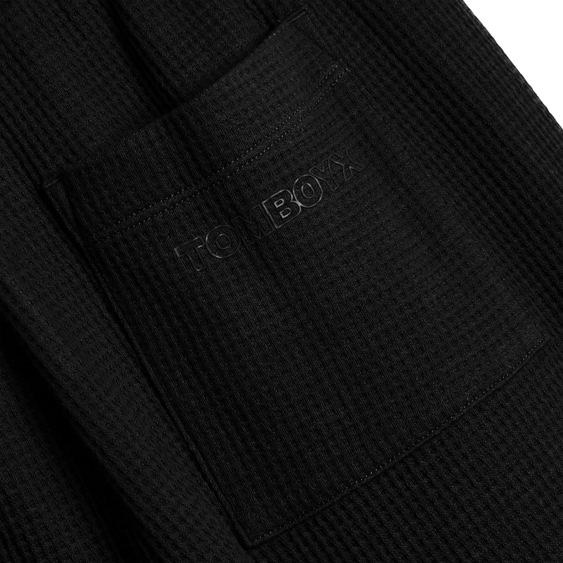 TomboyX Modal Cloud Waffle Cargo Pant - Black Beauty