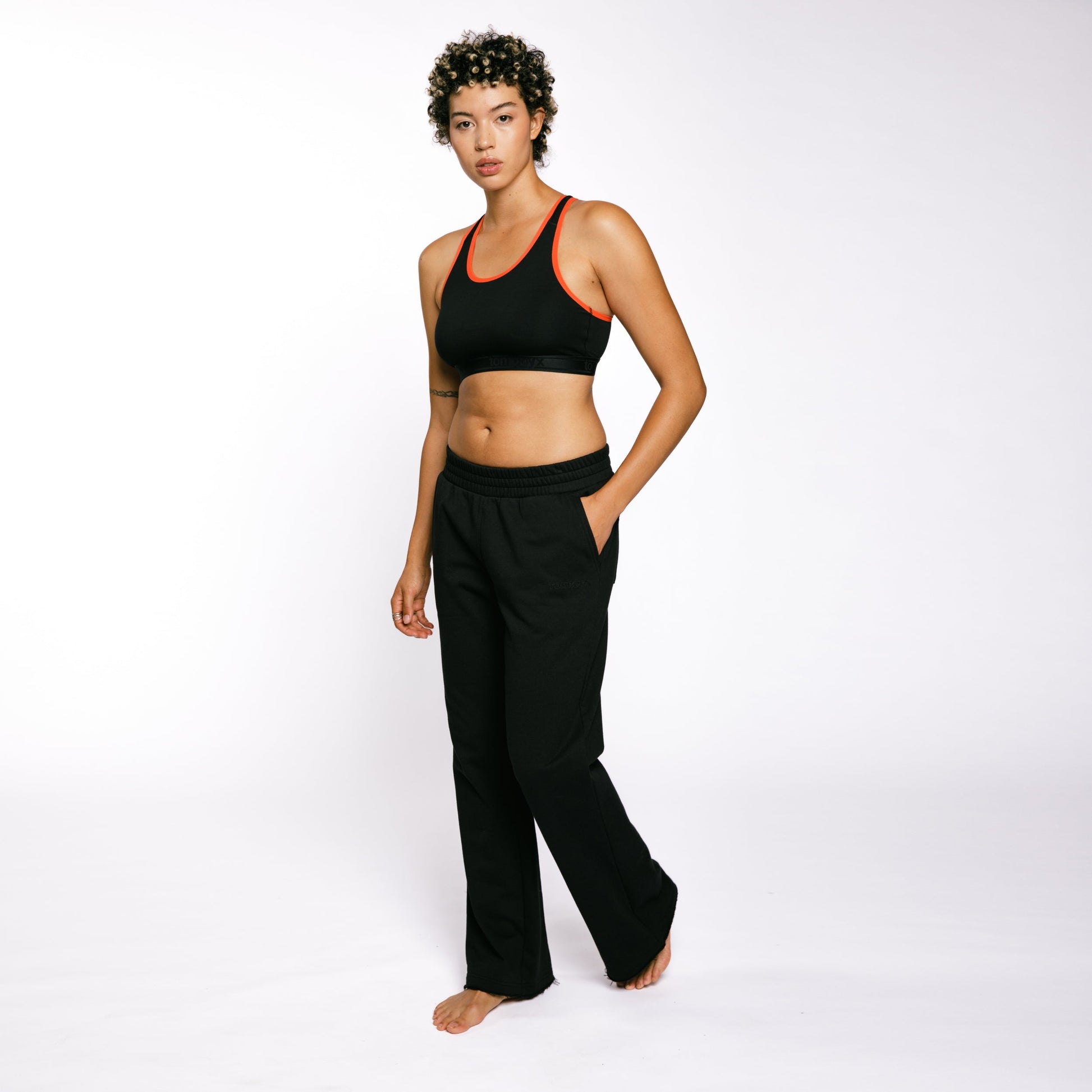 TomboyX French Terry Flare Pant - Black