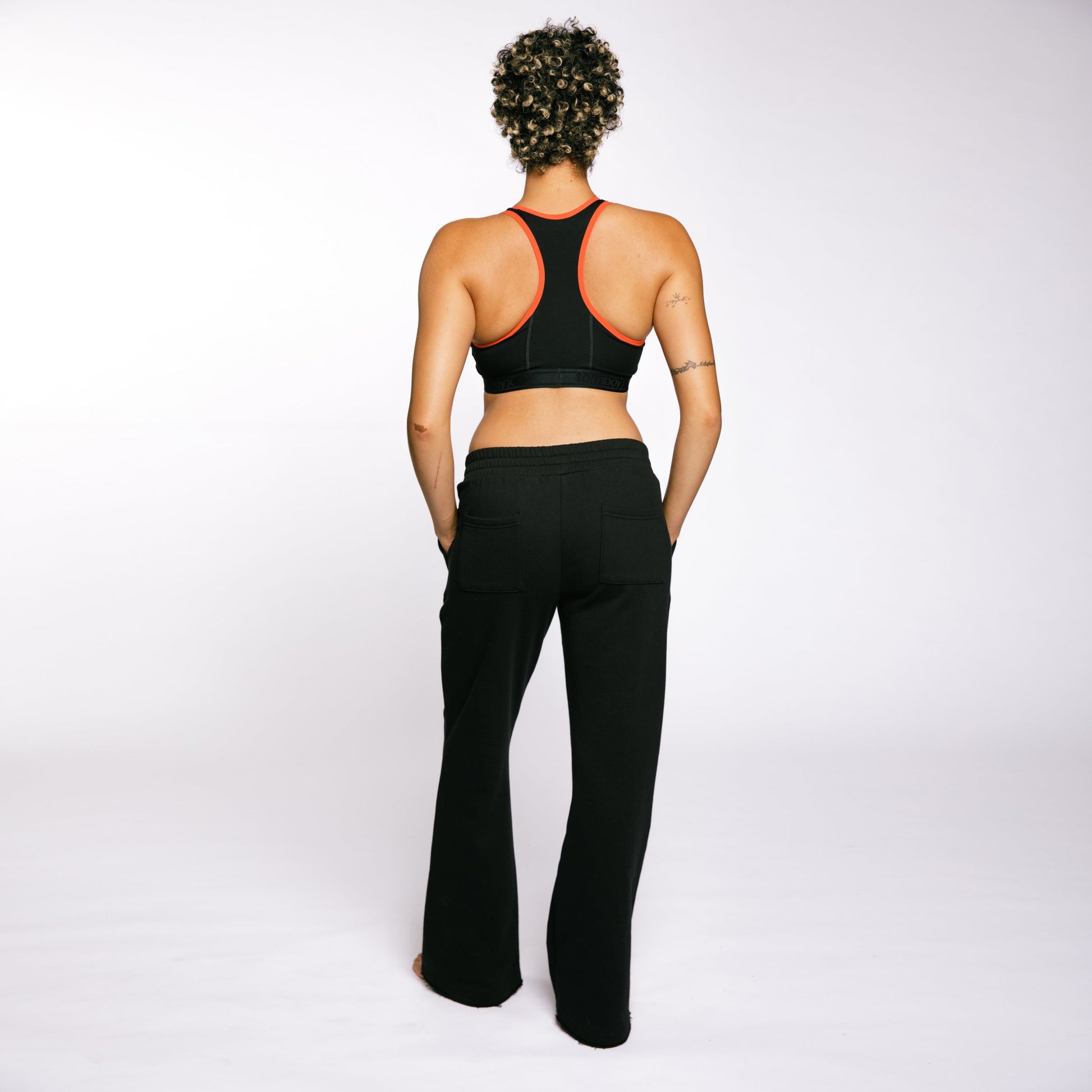 TomboyX French Terry Flare Pant - Black