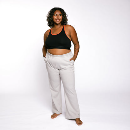 TomboyX French Terry Flare Pant - Concrete Gray