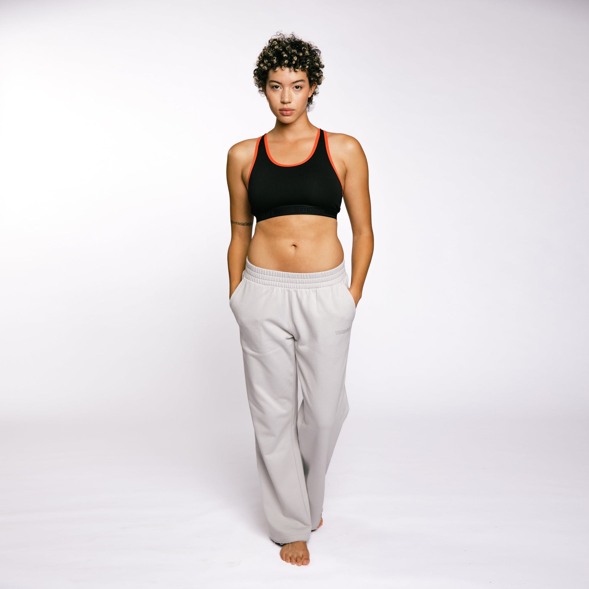 TomboyX French Terry Flare Pant - Concrete Gray