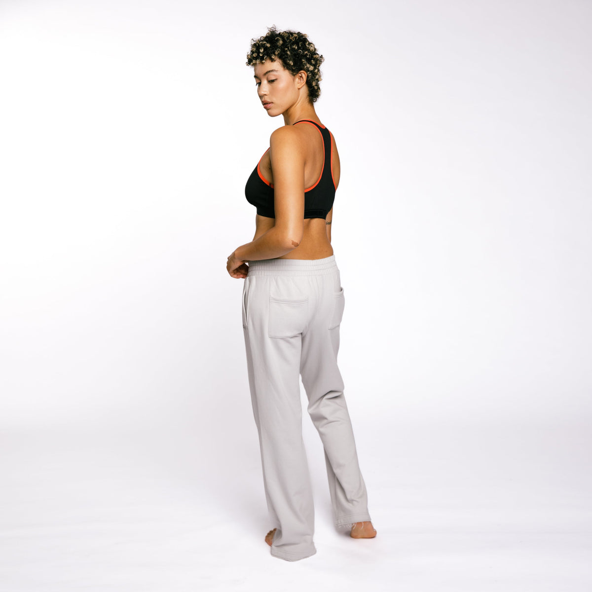 TomboyX French Terry Flare Pant - Concrete Gray