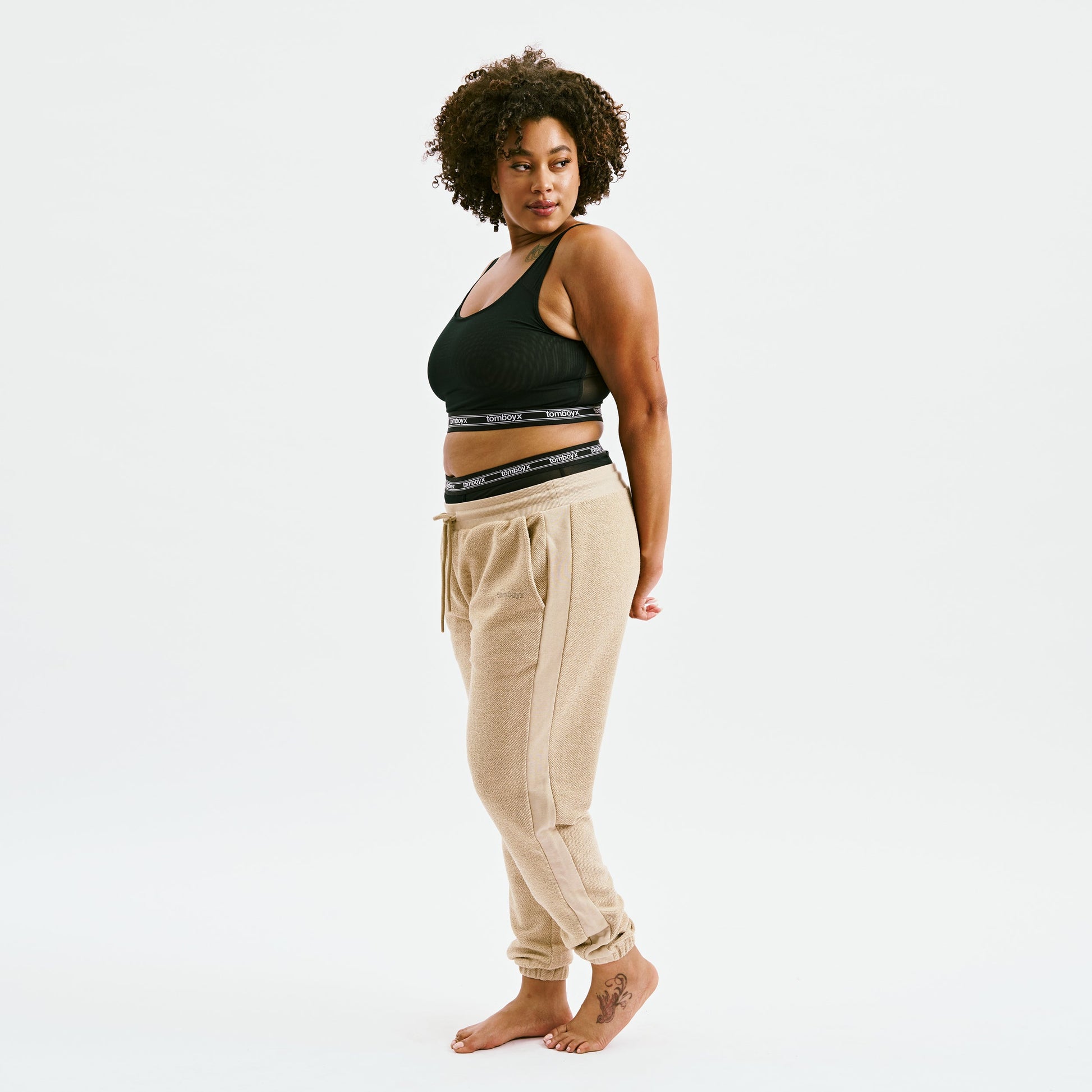 TomboyX Inside Out French Terry Jogger - Taupe