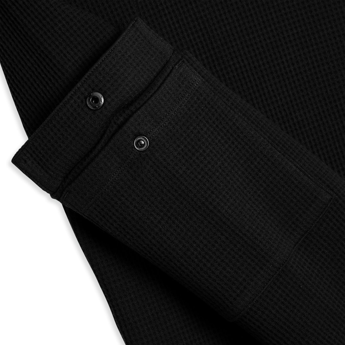 TomboyX Modal Cloud Waffle Long Sleeve Cargo Crew - Black Beauty