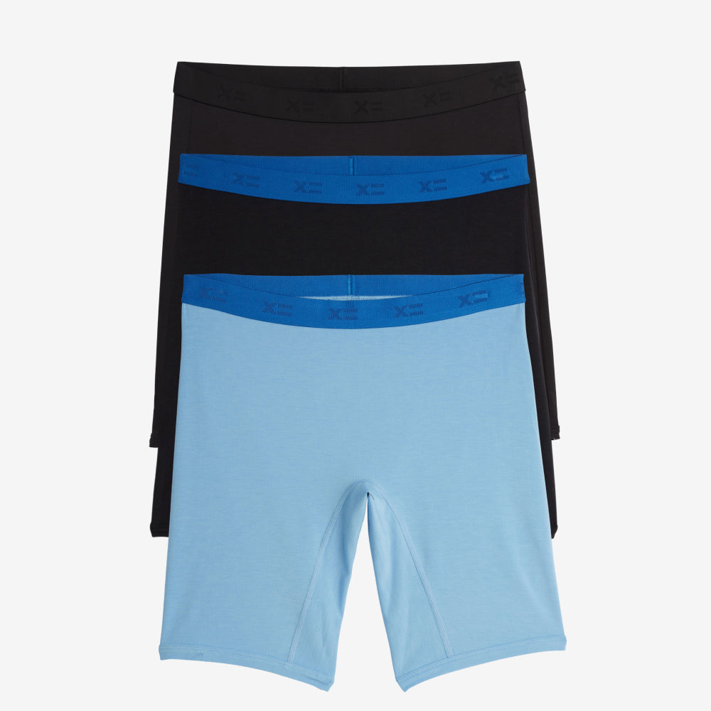 TomboyX 9" Boxer Briefs 3-Pack - Modal The Blues