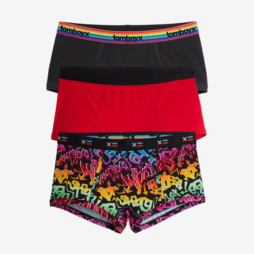 TomboyX Boy Shorts 3-Pack - Tagged And True