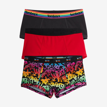 TomboyX Boy Shorts 3-Pack - Tagged And True