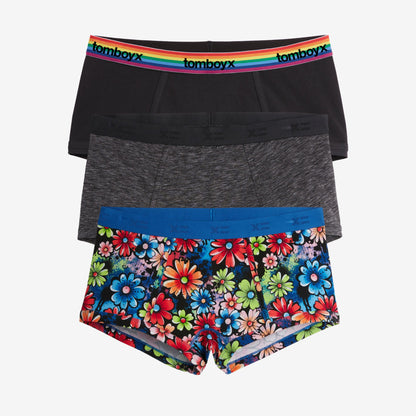 TomboyX Boy Shorts 3-Pack - Gay Bouquet