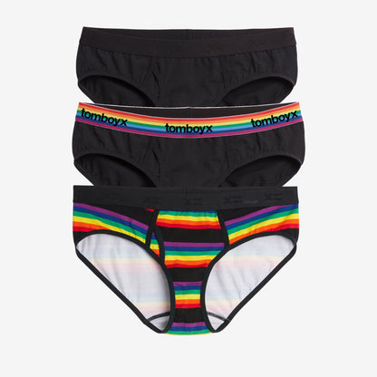 TomboyX Iconic Brief 3-Pack - Stripe Up