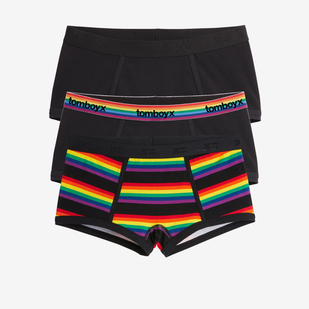 TomboyX Boy Shorts 3-Pack - Stripe Up