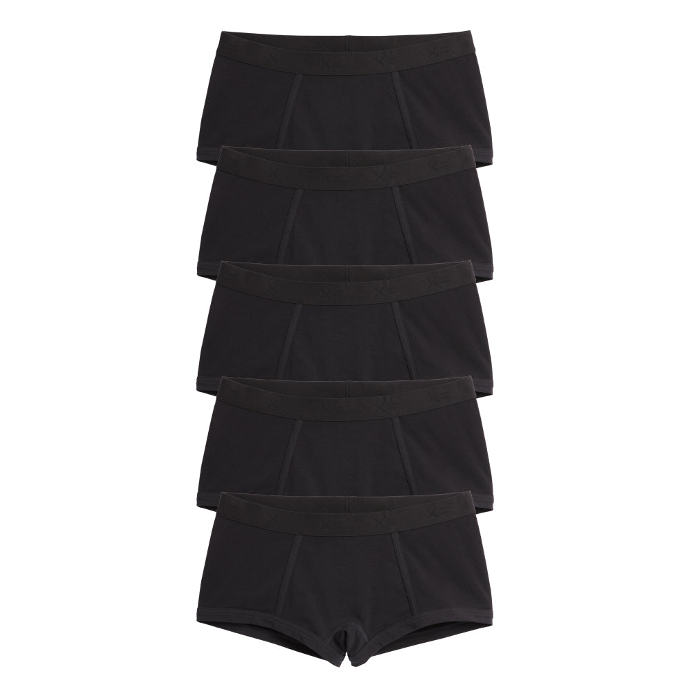 TomboyX Boy Shorts 5-Pack - X= Black