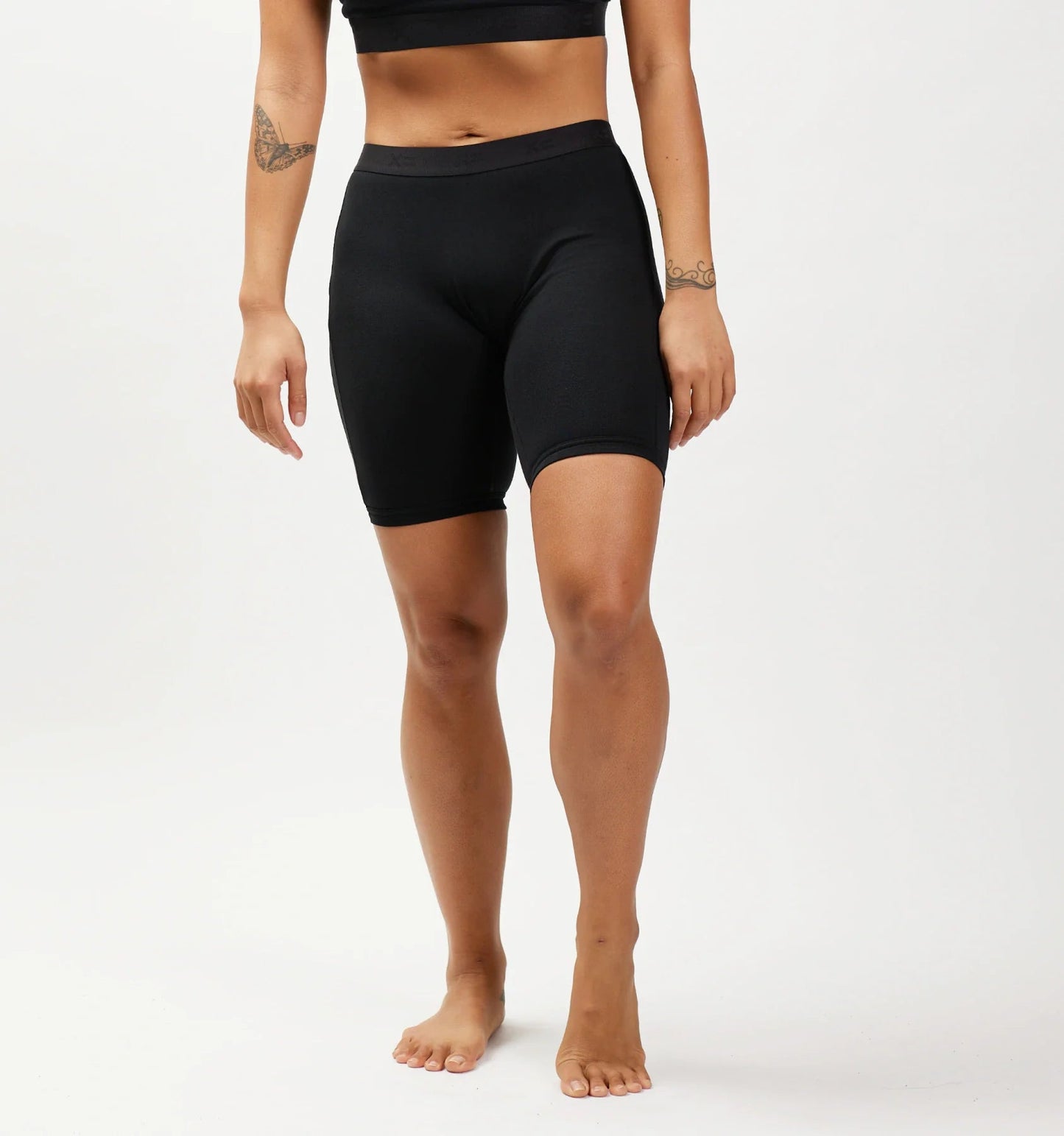 TomboyX 9" Boxer Briefs 3-Pack - Cotton Black Rainbow Logo