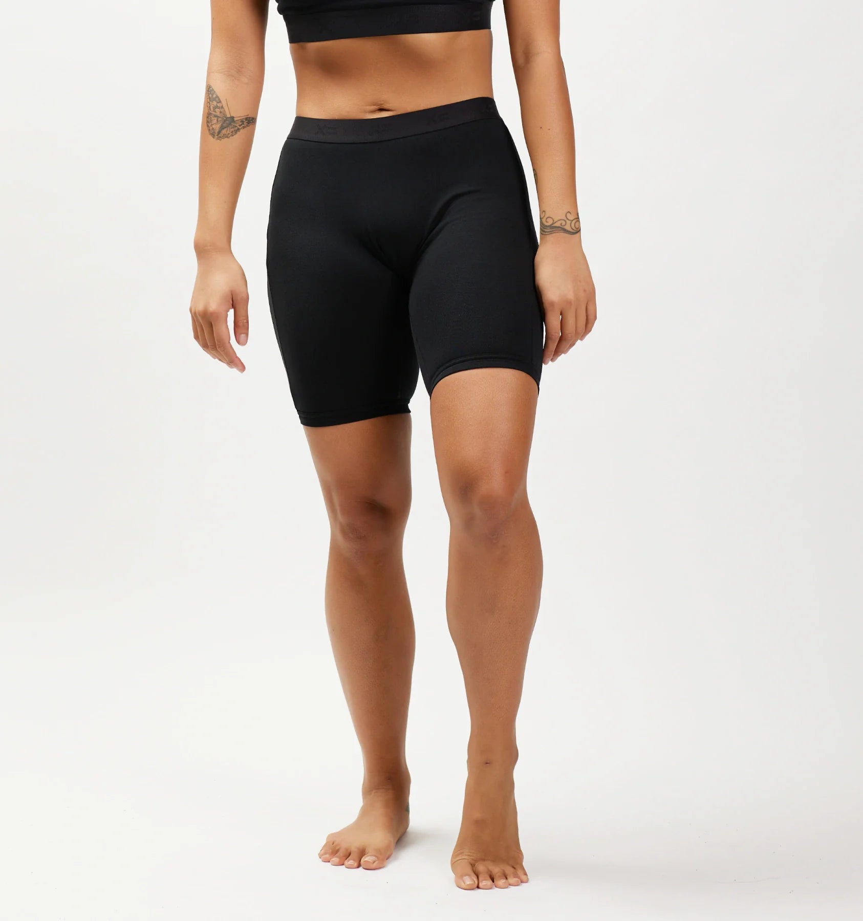 TomboyX 9" Boxer Briefs 3-Pack - Cotton Black Rainbow Logo