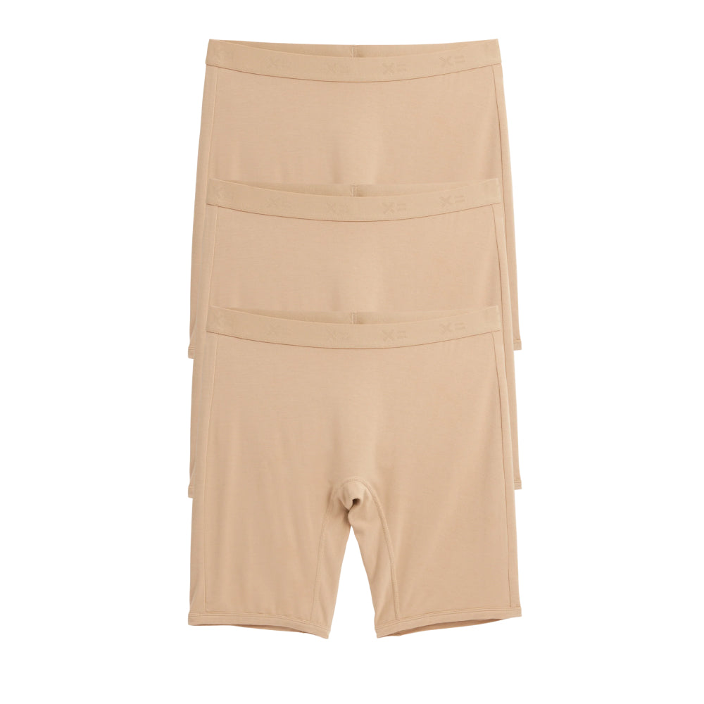 TomboyX 9" Boxer Briefs 3-Pack - Cotton Chai