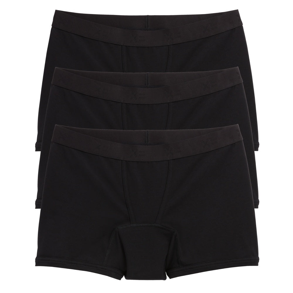 TomboyX First Line Period 4.5" Trunks 3-Pack - X= Black