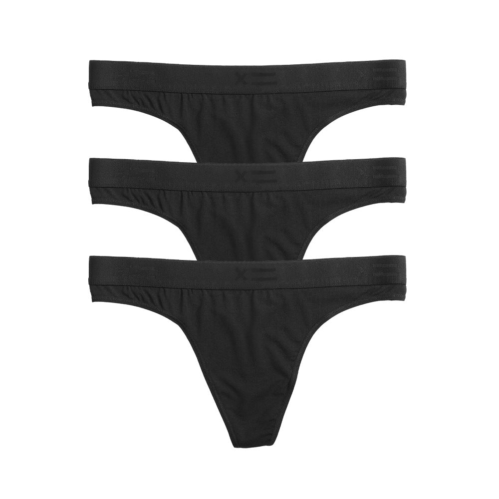 TomboyX Thong 3-Pack - TENCEL™ Modal X= Black