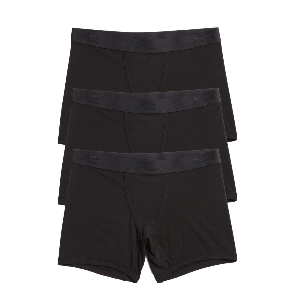 TomboyX 4.5" Trunks 3-Pack - TENCEL™ Modal X= Black