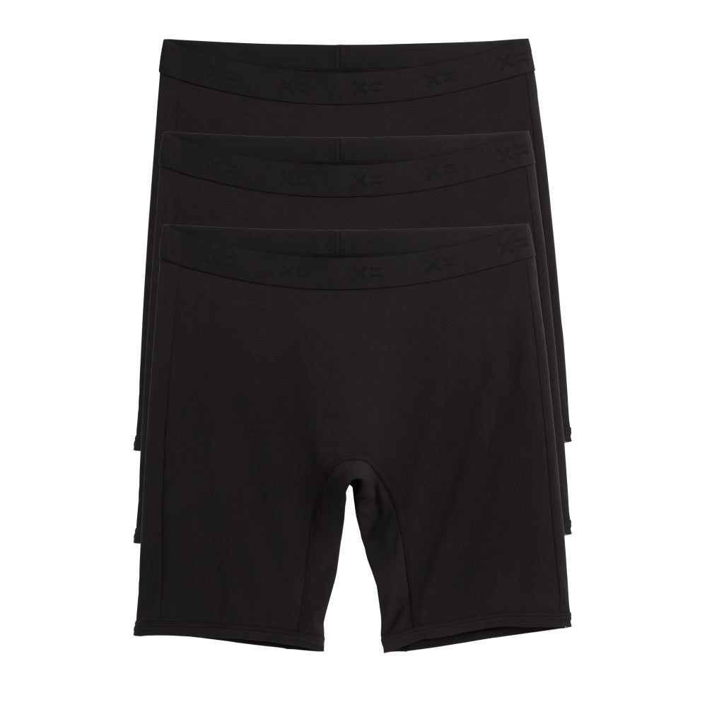 TomboyX 9" Boxer Briefs 3-Pack - TENCEL™ Modal X= Black