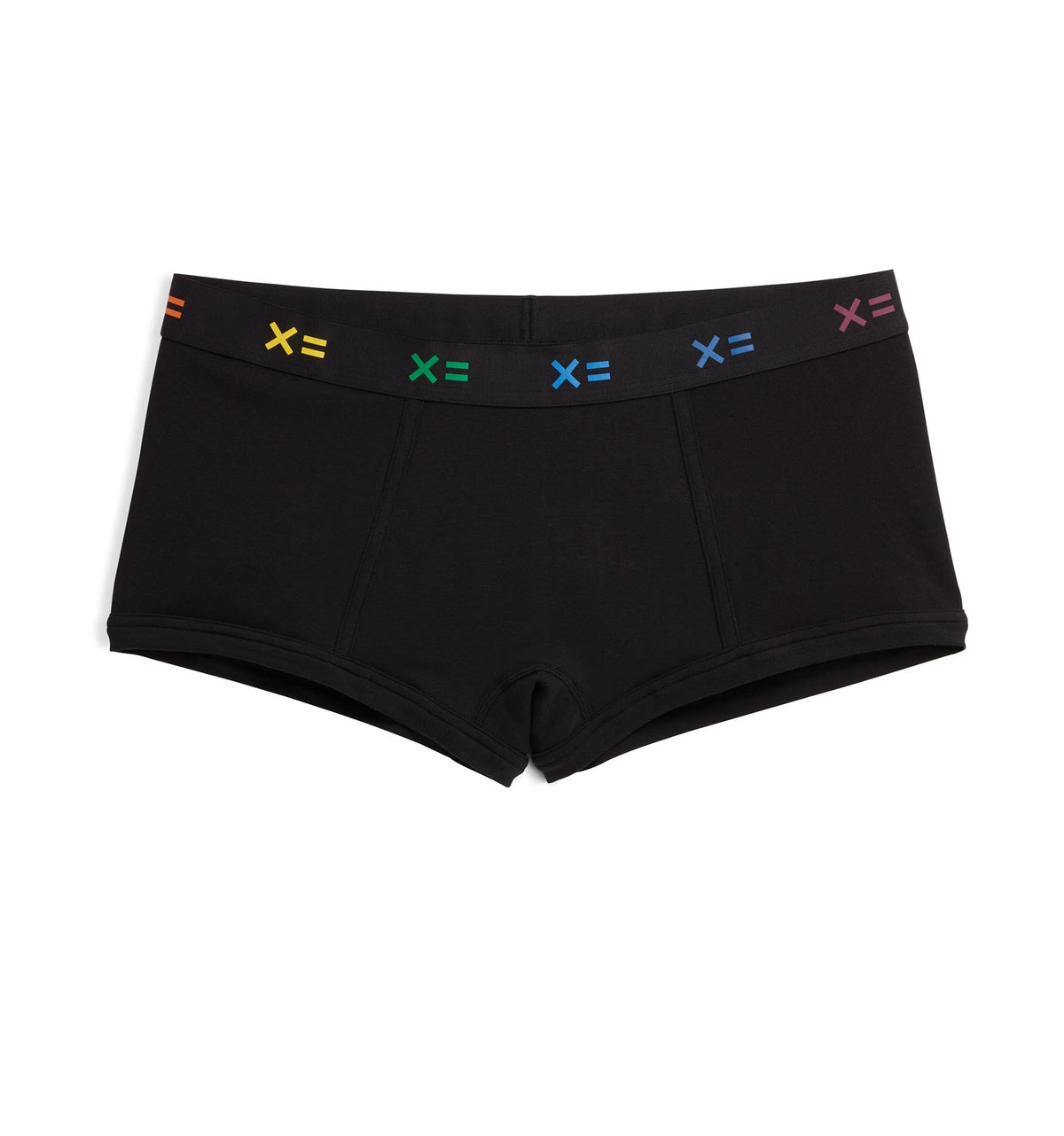 TomboyX Boy Shorts - Black X= Rainbow
