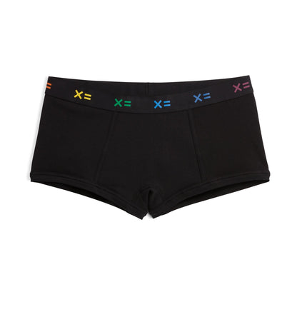 TomboyX Boy Shorts - Black X= Rainbow