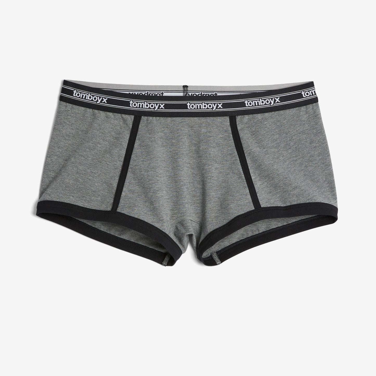 TomboyX Boy Shorts - Charcoal Retro Logo