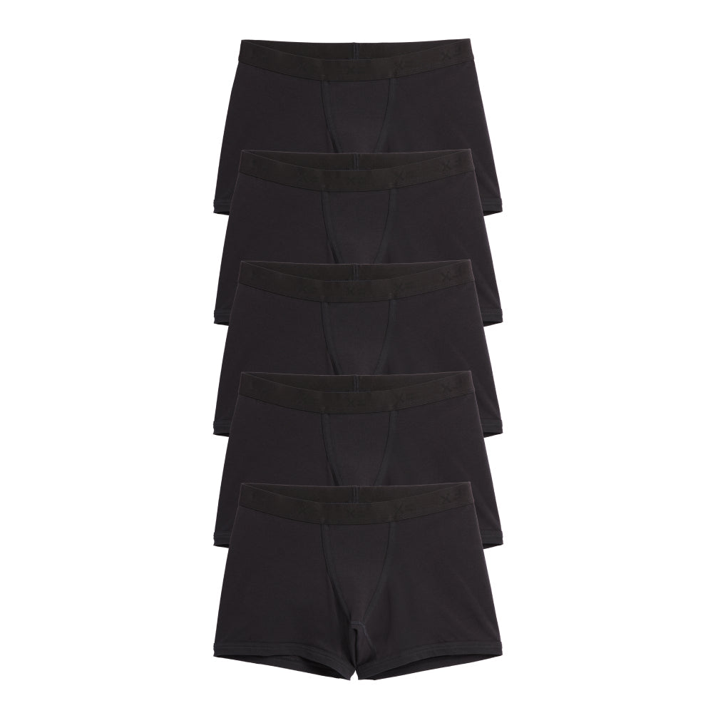 TomboyX 4.5" Trunks 5-Pack - Black Imperfects