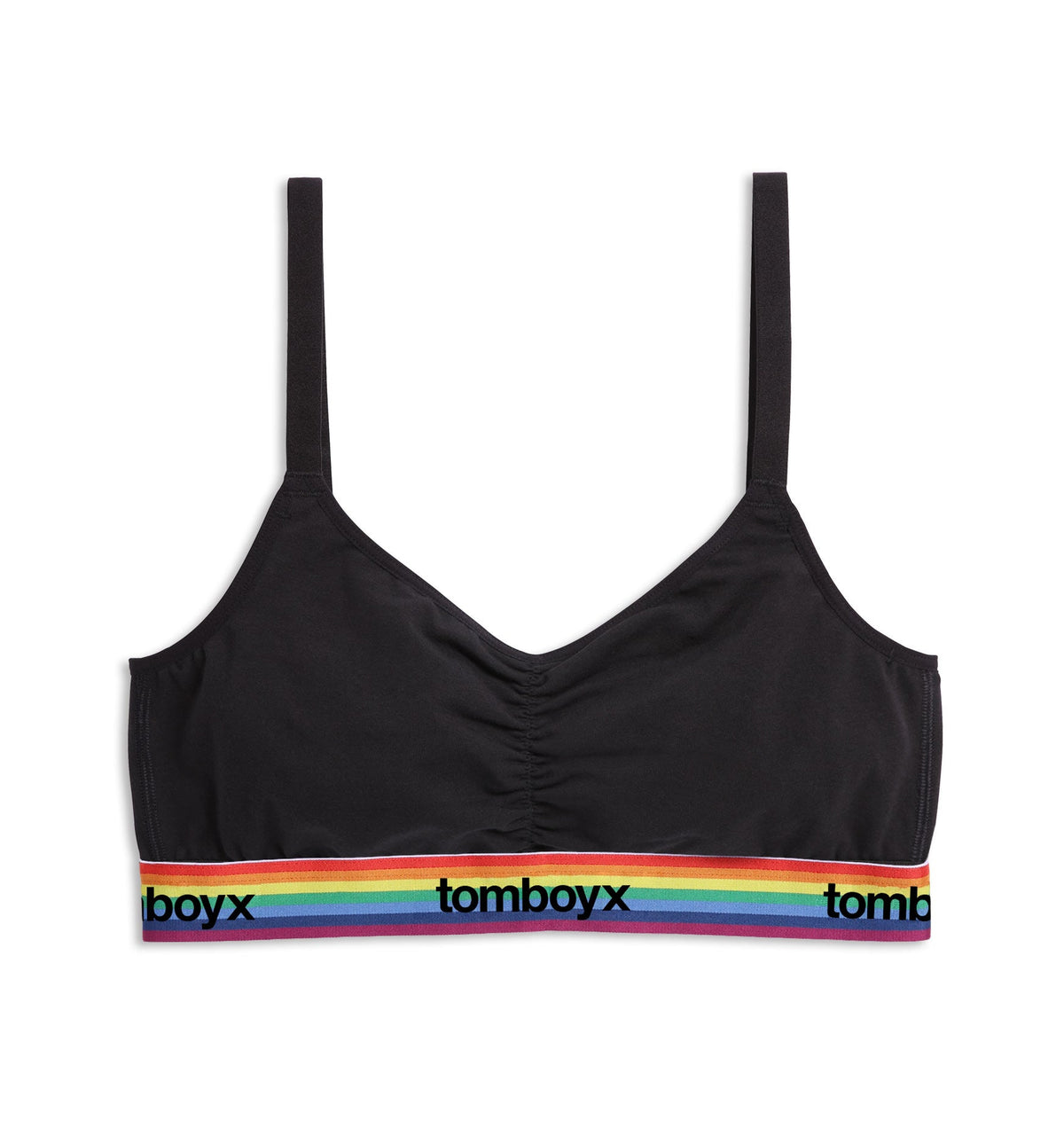 TomboyX V Neck Bralette - Rainbow Logo Imperfects