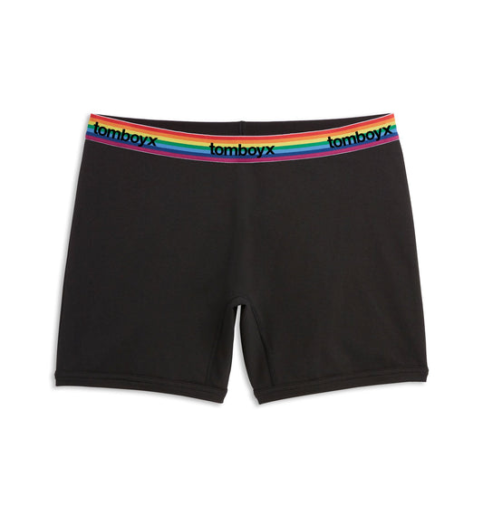 TomboyX 6" No Fly Boxer Briefs - Rainbow Logo Imperfects