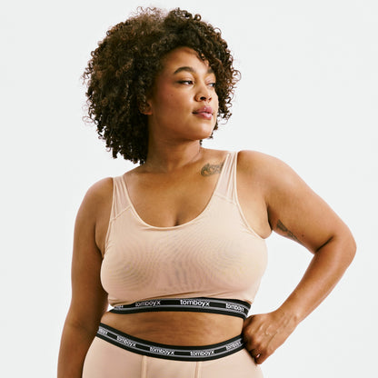 TomboyX Powermesh Essential Bra - Chai