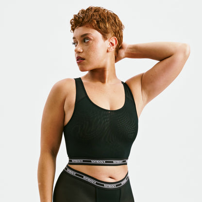 TomboyX Powermesh Essential Bra - Black