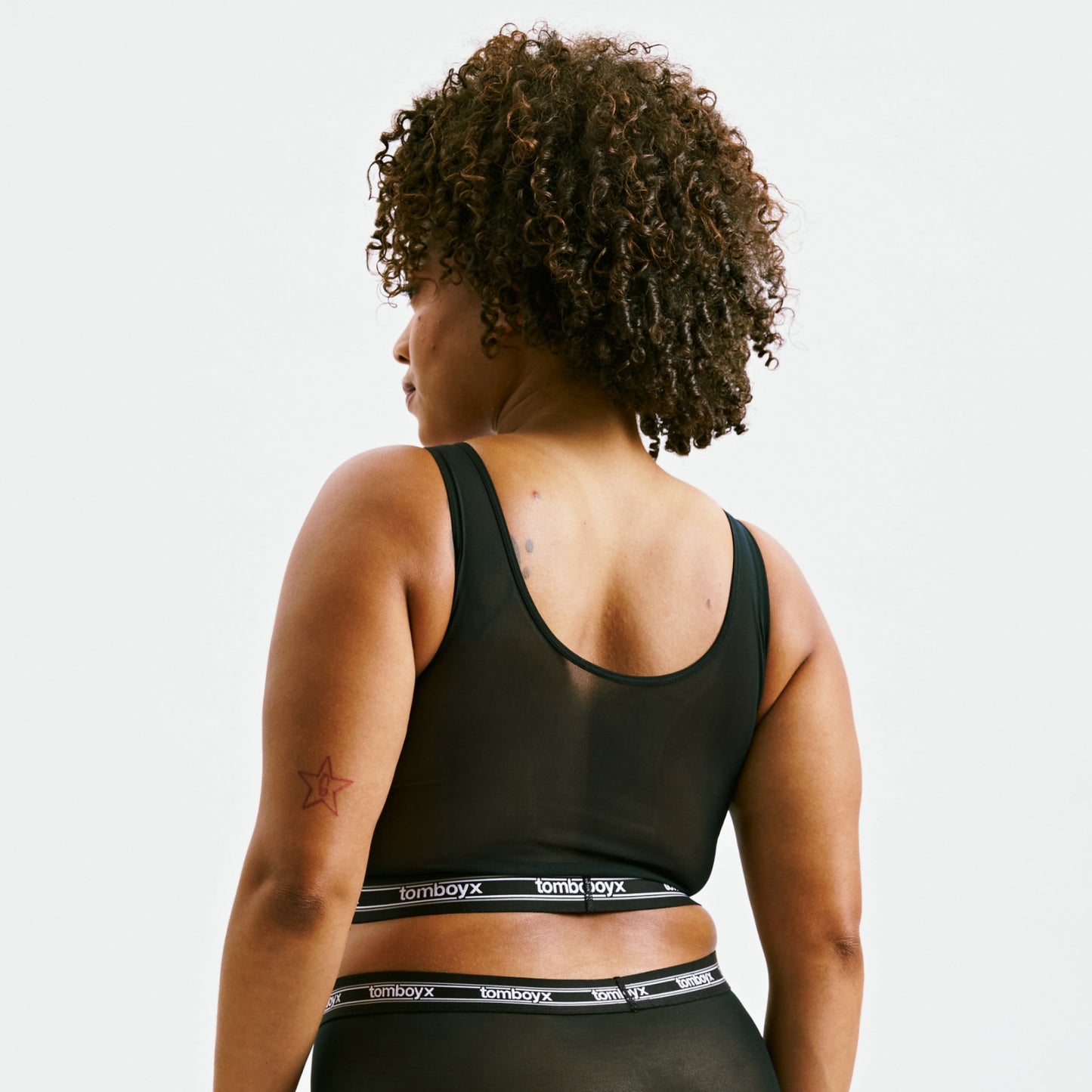 TomboyX Powermesh Essential Bra - Black